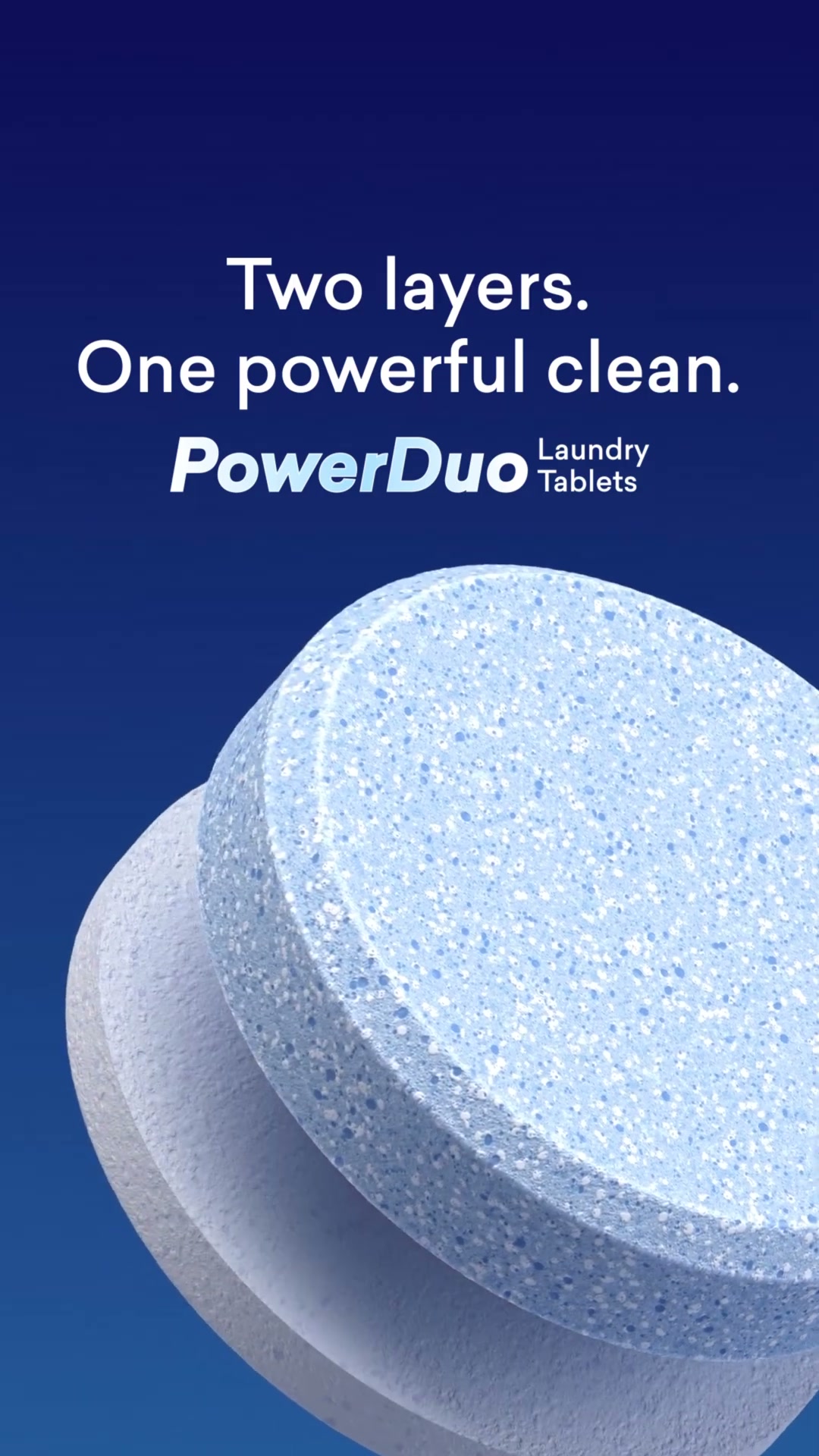 Blueland · PowerDuo 竖屏社媒片: 日化清洁产品的竖屏卖点内容,用于海外社媒投放。